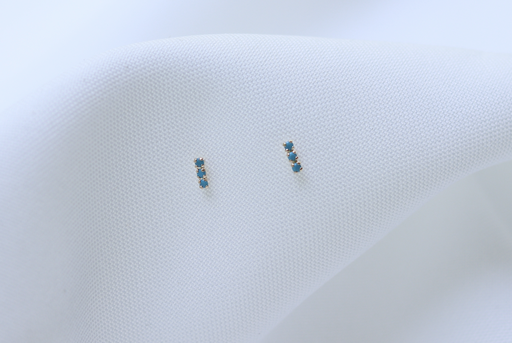 Aretes Barra Azul