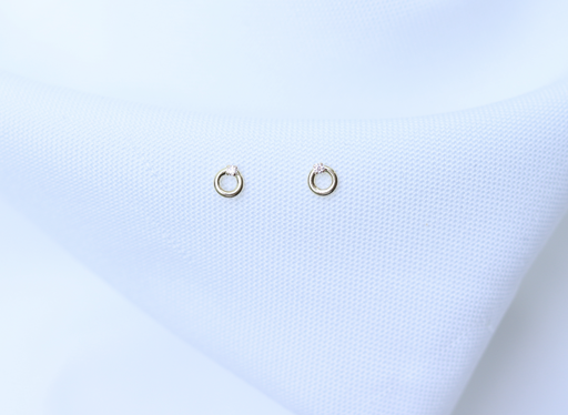 Aretes Círculo con Zirconia